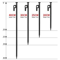 Outdoor Extended Length Tent Stakes Windproof Camp Beach Sand Steel Nails 20 30 40CM Durable Ground Anchors for Camping And Picn