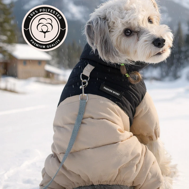 Warme Winterjacke für Hunde, wasserdichte Hundekleidung, kleine mittelgroße Hunde, vier Beine, Outfits, Chihuahua, französische Bulldogge, Welpen-Overall – Detail 14