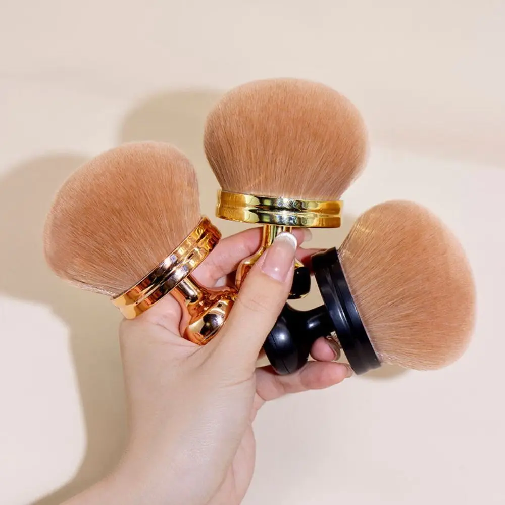 Ergonomic Extra Large Body Makeup Brush Mushroom Fashion Wide-Headed Kabuki Brush Soft Gold Nail Powder Brush Nail Art