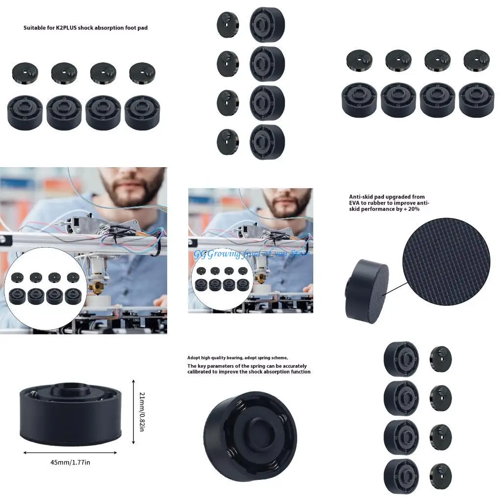 

H9EB Деменцирующие резиновые подушки для стабильности принтера Улучшены Anti Slip.