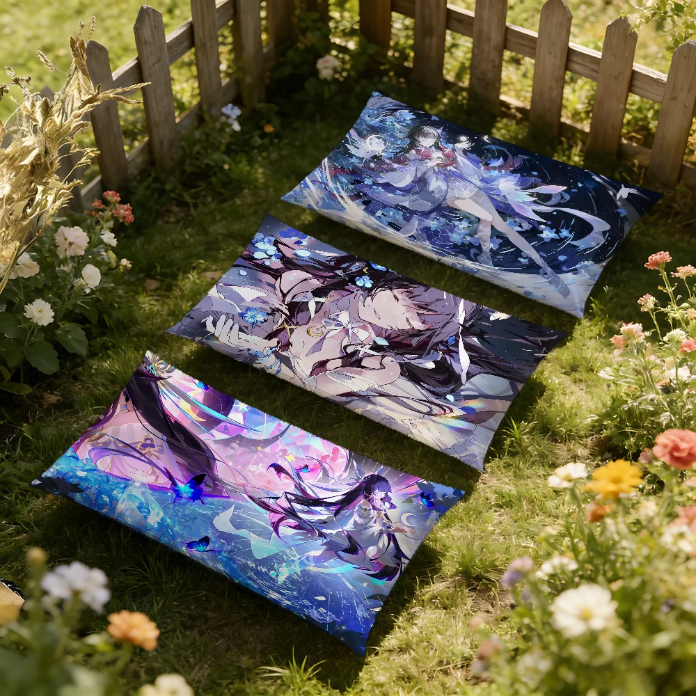 Genshin Impact H-hyposelenia-a Game Cushion Cover Hit Product Home Sofa Living Room Double-Sided Soft Decorative Pillow Cover