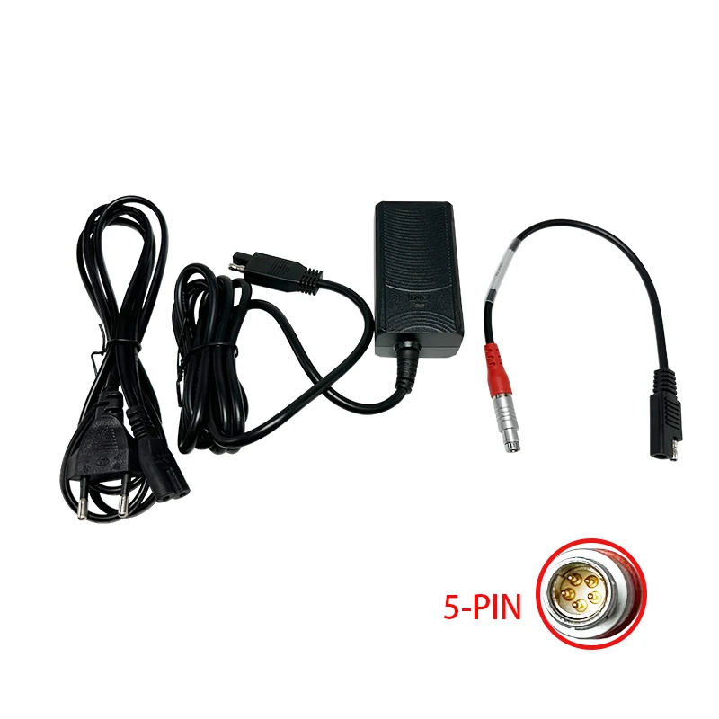 

A00302 Power Cable 5 Pin + Hiper Power Adapter Fast Charger DC 12V For Top GB500 1000 GR3 GR5 GPS HiPer Lite Surveying RTK