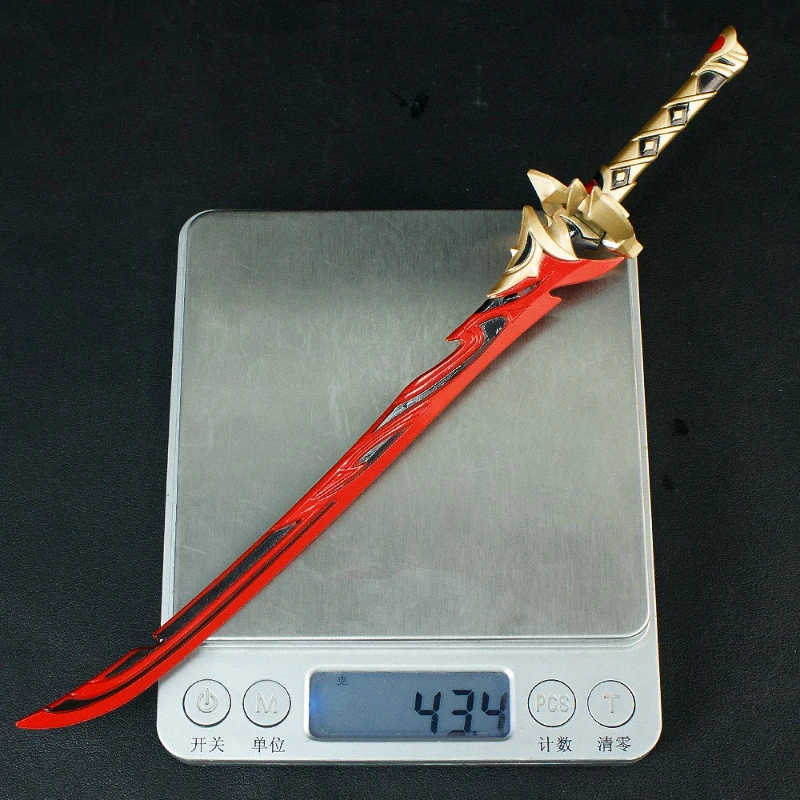 22 センチメートル/8.66 インチ原神インパクト Kagotsurube Isshin 悪魔の剣ゲーム周辺機器刀ナイフ金属包茎武器モデル装飾品おもちゃ
