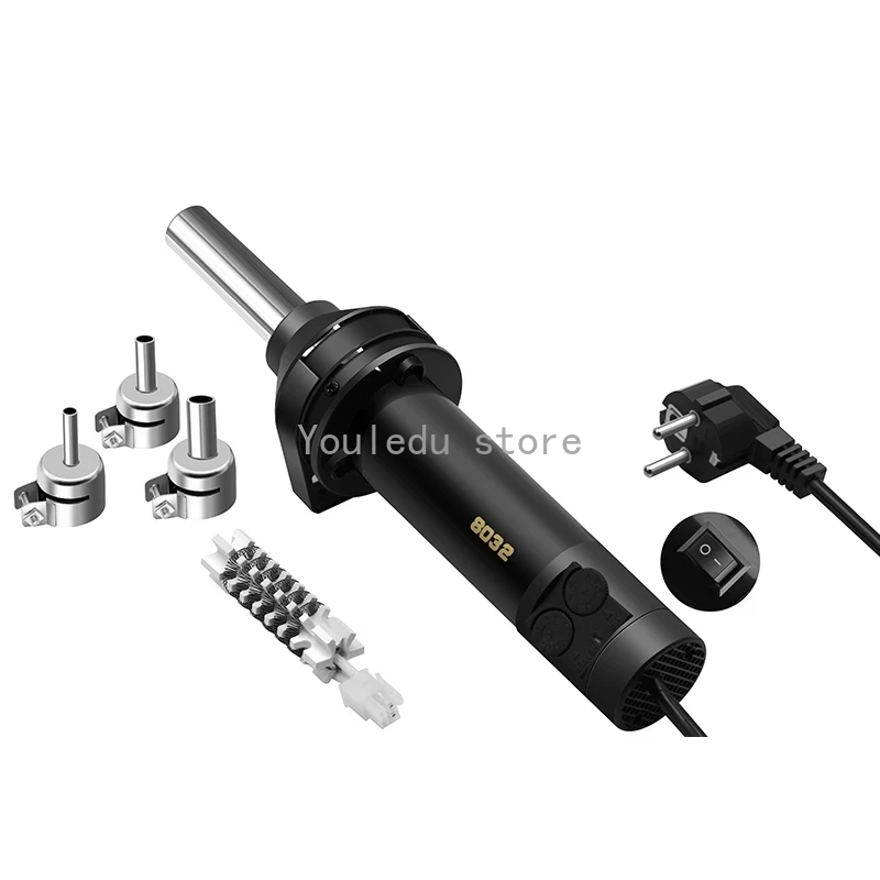 8032 Hot Air Gun Portable BGA Rework Solder Station Hot Air Blower Hair Dryer Soldering Hairdryer 8586 858D 8858 Ceramic Heater