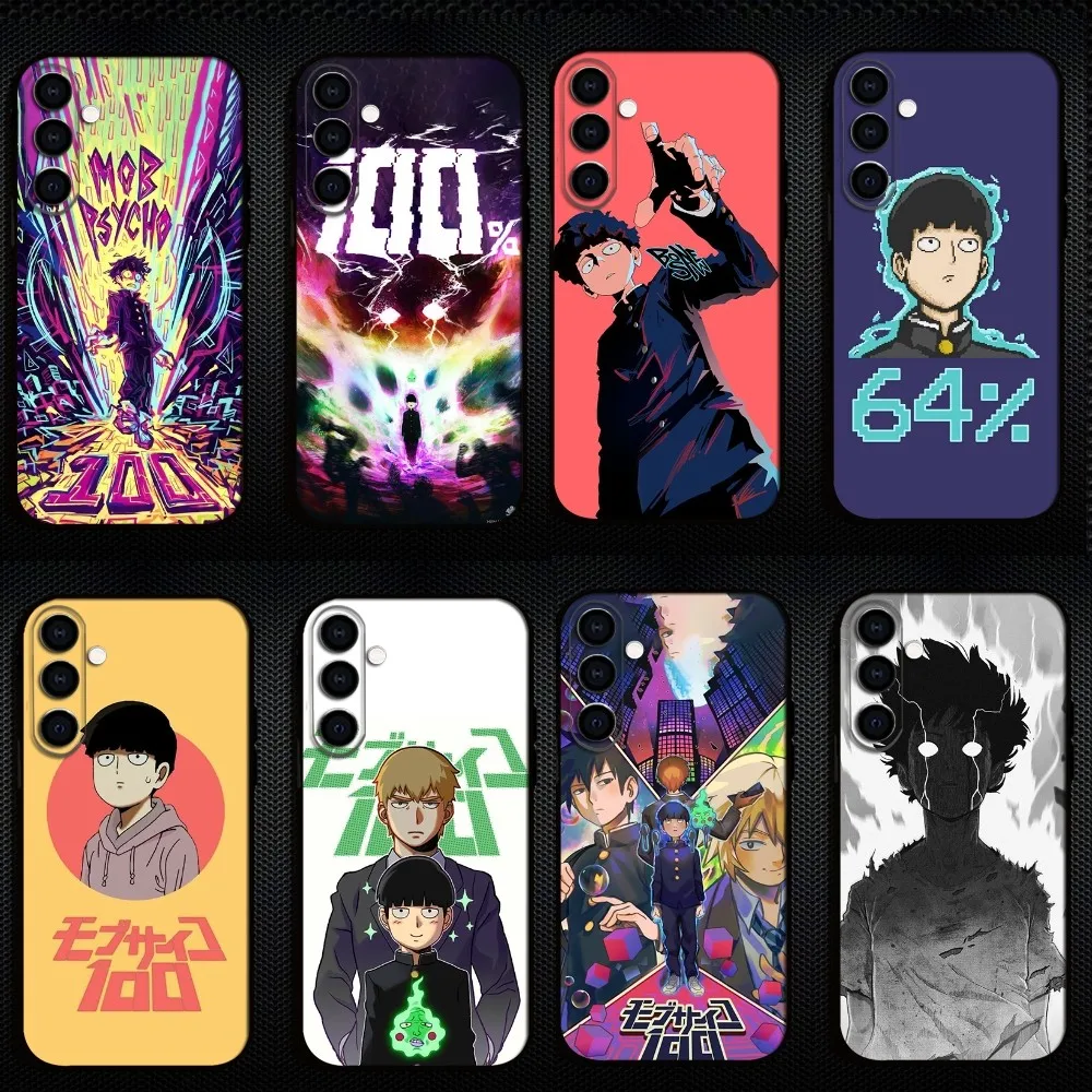

HOT Anime M-Mob Psycho 100 Cool Phone Case For Samsung Galaxy A73/A72/A71/A70/A53/A52/A51/Others Soft Black Shell