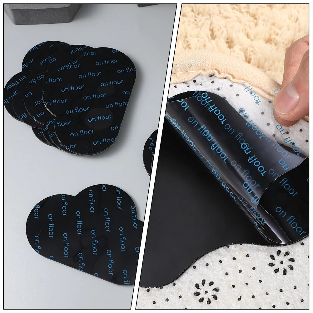 8Pcs Anti-Slip Rug Tape Premium Carpet Gripper for Hardwood Tile Laminate Floors Non-Slip Rug Pad Sticker for Kitchen Bathroom