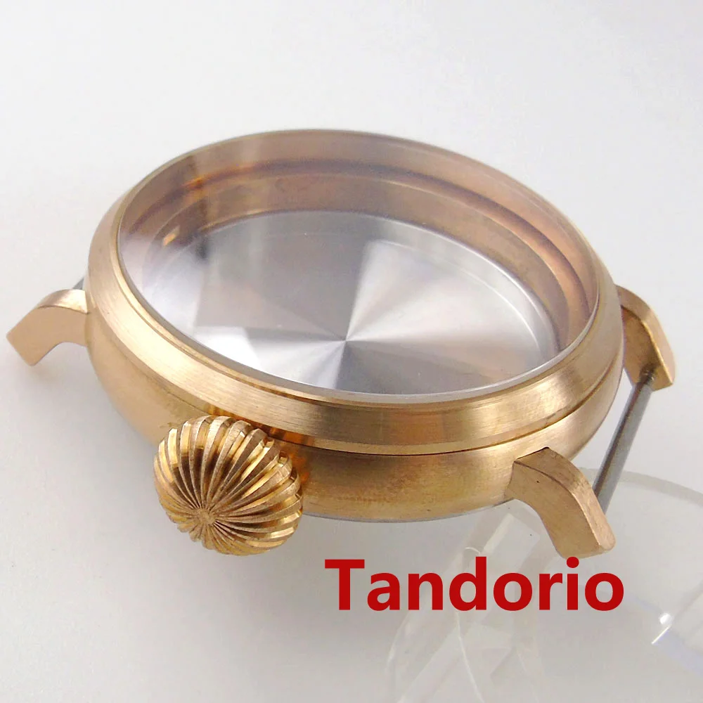 Tandorio Big Classic Solid Cusn8 Bronze/Stainless Steel Watch Case Sapphire Glass For NH34 NH35 NH36 ETA2824 PT5000 Movement