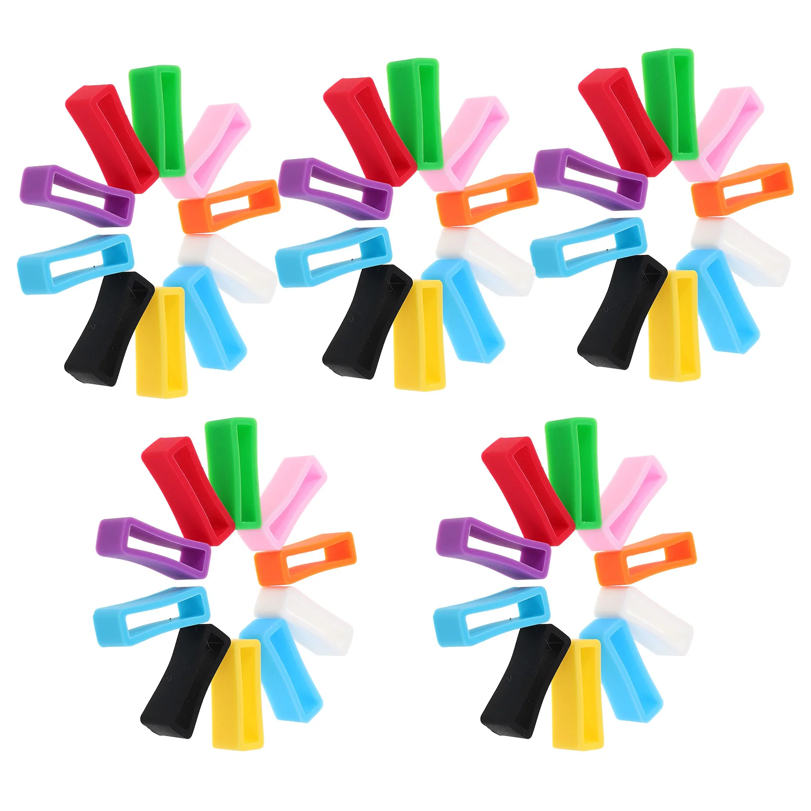 

50Pcs Silicone Watch Band Loop Holders Soft Durable Replacement Strap Keeper Rings Sweat Resistant Watch Strap Retainer Loops
