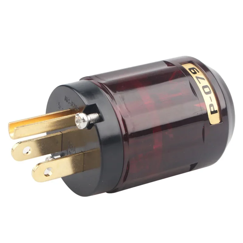 Para pozłacanych złączy HIFI Oyaide C-079 IEC żeńskie i P-079 męskie, amerykańskie wtyki zasilania, złącza audio HIFI DIY Mathur Audio — zdjęcie produktu 5