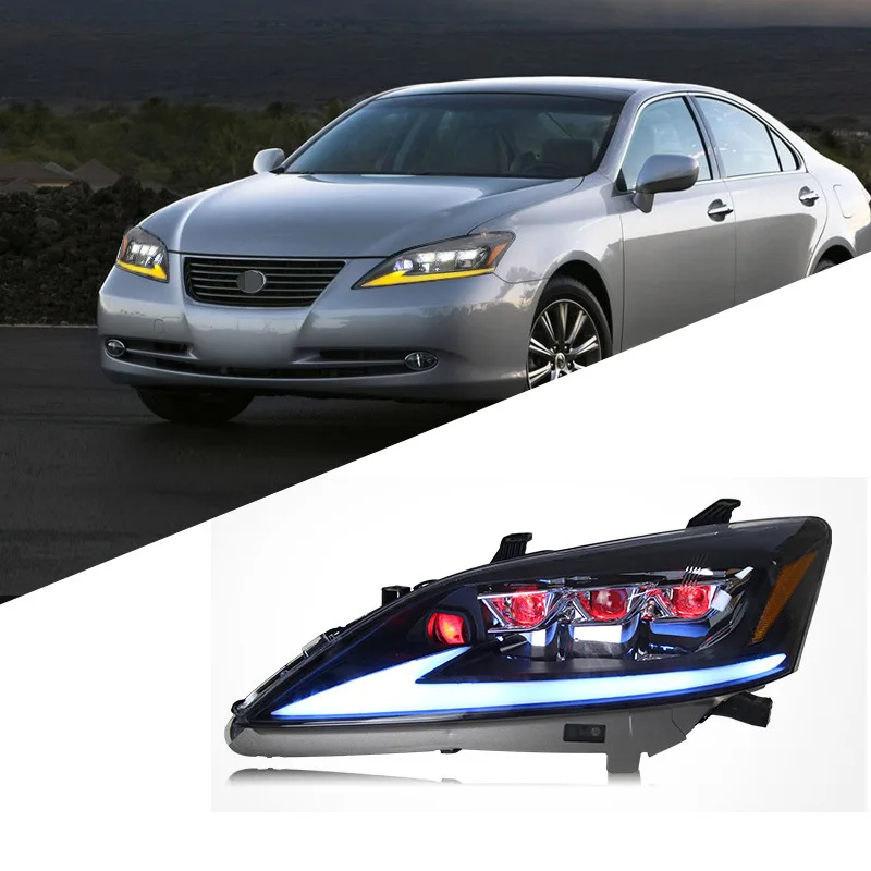 

Suitable for Lexus ES headlight assembly modified three-eye LED matrix LED daytime running light running water turn signal