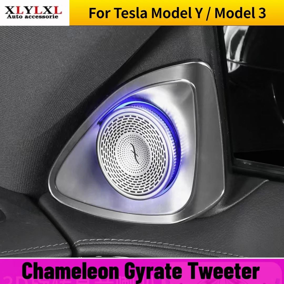 

2pcs Chameleon Gyrate Tweeter for Tesla Model 3 Atmosphere lamp horn for Tesla Model Y 2018-2023