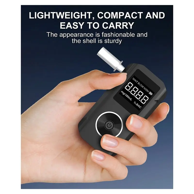 New Portable Breathalyzer Alcohol Tester-High Precision For Drunk Driving Detection