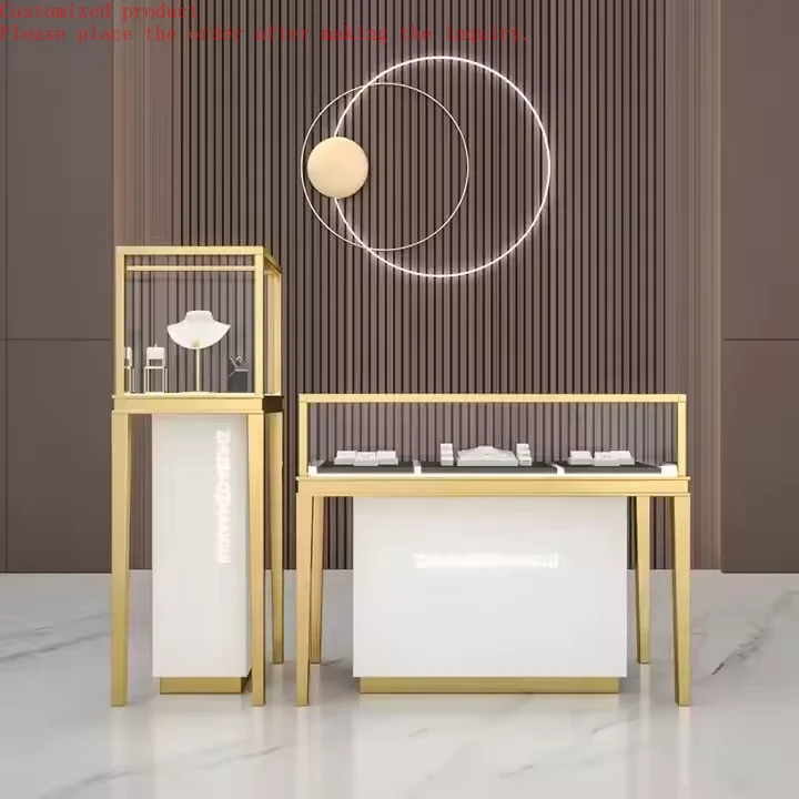 

Custom.Jewelry Showcase Display Cabinet Fashion Modern China Tempered Ultra Clear Glass