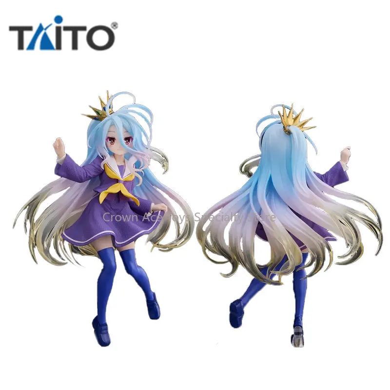 

TAITO NO GAME NO LIFE Anime Figure Shiro Uniform Version Action Figure Trendy Toy Doll for Kids Gift Collectible Model Ornaments