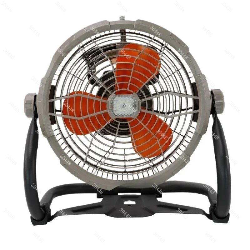 Outdoor Portable Waterproof Rechargeable Fan with Mosquito Repellent Light Stepless Speed Floor Fan for Camping and Fishing
