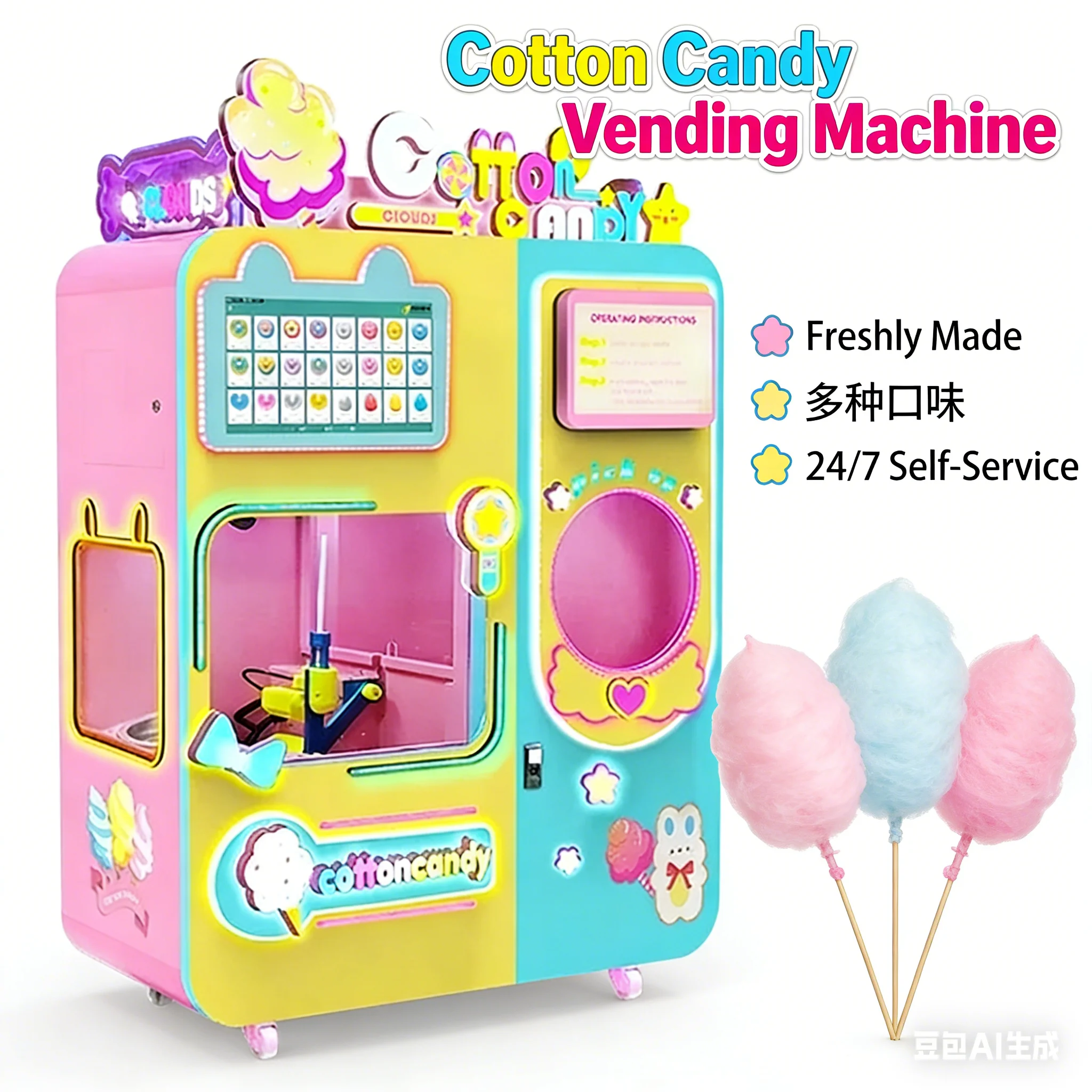 Customized China Offer Professional Cotton Candy Machine Gas Cotton Candy Machine