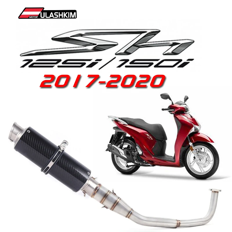 

Full System Exhaust For Honda SH125 SH150i SH125i 2017-2020 Motorcycle Exhaust Mascape Middle Link Pipe Muffle SH150 125 150I