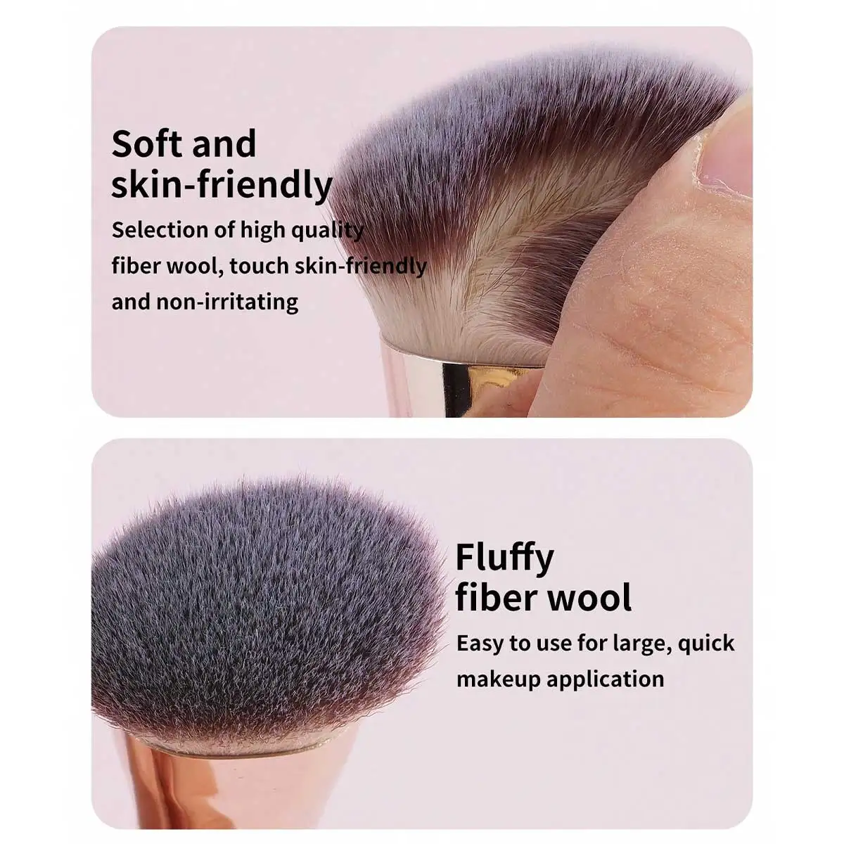4-teiliges Basic-Make-up-Pinsel-Set mit Box, doppelseitige Grundierungen, Puder-Rouge-Details für Lidschattenpinsel, Anfänger, Reisen – Detail 7