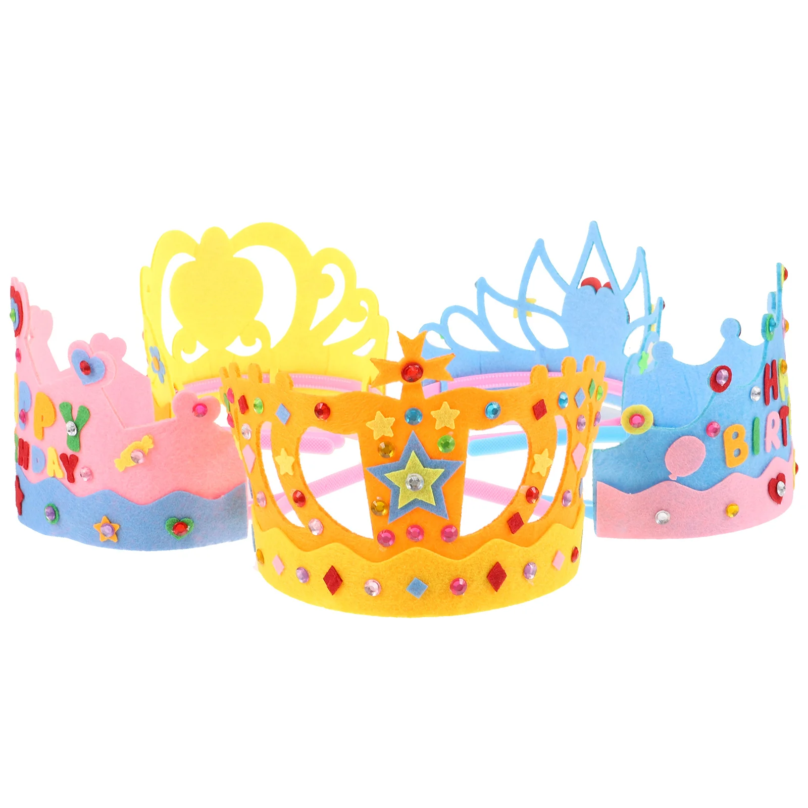 

5pcs Birthday For Cake Party Crown Quality Eva Non-Toxic Educational Birthday Crown Party Decorations