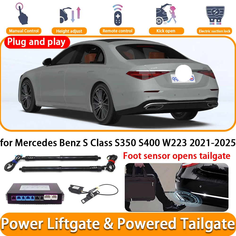 Для Mercedes Benz S Class S350 S400 W223 2021-2025 OEM электрическая автоматическая система задней двери с электроприводом, комплект подъема багажника