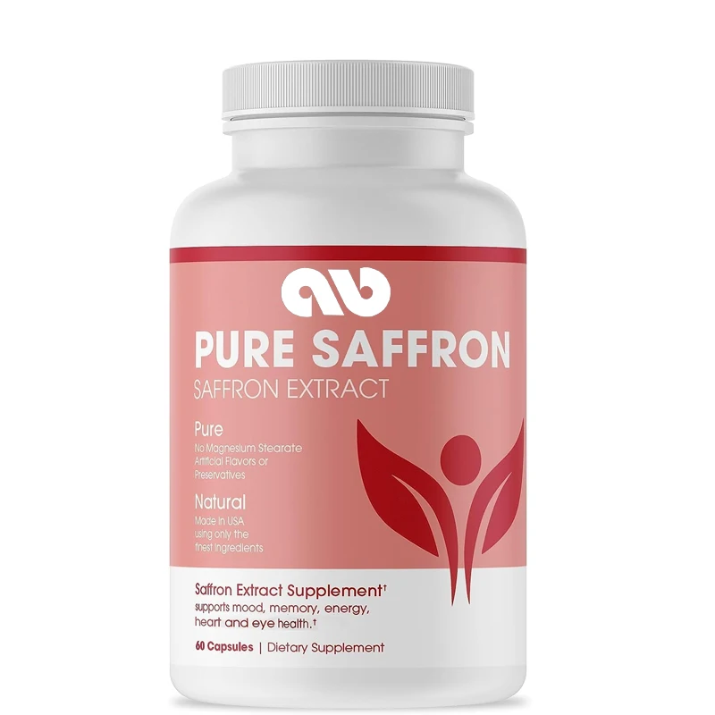 Saffron supplement -100% pure saffron extract capsules - enhances energy and mood, supports eye and heart health