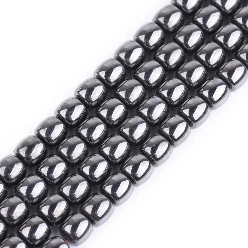 Hematite: Column Natural Magnetic Black Hematite Beads Magnetite DIY Loose Beads For Jewelry Making Beads Strand 15 Inches !