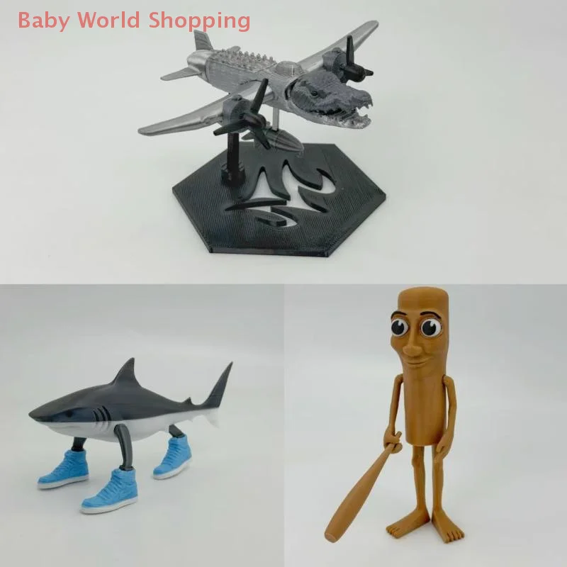 

1 Piece Creative Desk Decoration 3D Printing Funny Tralala Shark Figurine Bonecaambalabu Abstraction Action Figurine Ornament