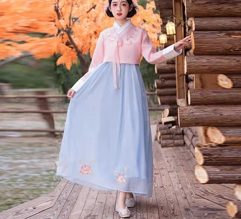 2025 Koreaanse traditionele Hanbok-jurk Damesmode Oude kostuums Traditioneel feest Aziatisch paleis Cosplay Prestatiekleding