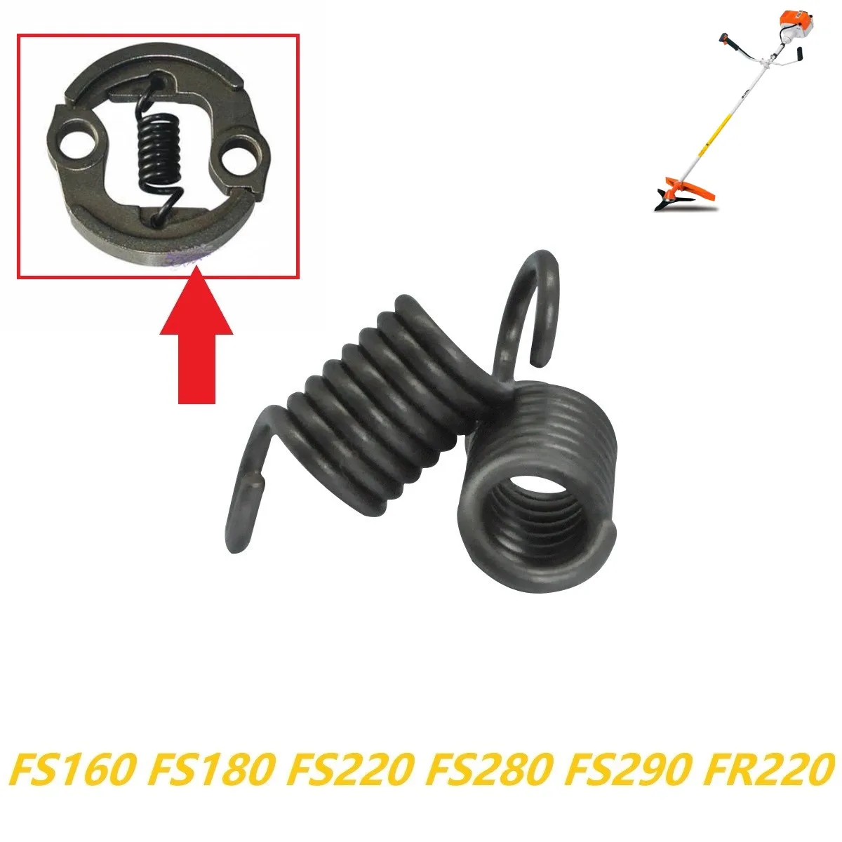 Clutch Tension Spring Fits Stihl FS160 FS180 FS220 FS280 FS290 FR220 FS220K FS280K Trimmer Brushcutter Spare Part 0000 997 6205