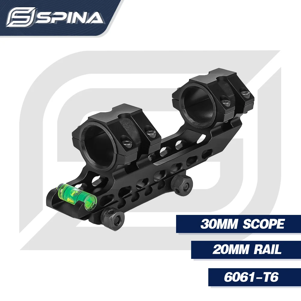 

​​Двойные Кольца SPINA OPTICS 6061-T6 25.4&30мм: Креп. Пикатинни 20мм с Пузырьковым Уровнем - Стойкость к Отдаче Огнестрельного Оружия​​