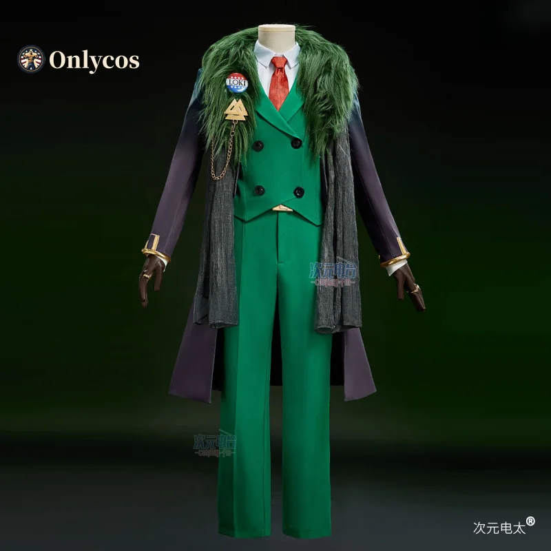 โลกี้คอสเพลย์คู่แข่งเครื่องแต่งกายเกมสูทสวยหล่อชุดปาร์ตี้ฮาโลวีนสวมบทบาทชุดผู้ชาย Onlycos