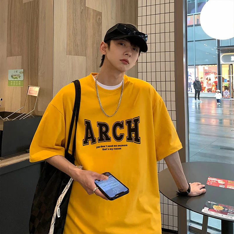 

Summer Men's Oversize Ice Sensation T-irt ort Sve Loose Fit Couple's Sle Cotton round Ne Printed Cool Feeling