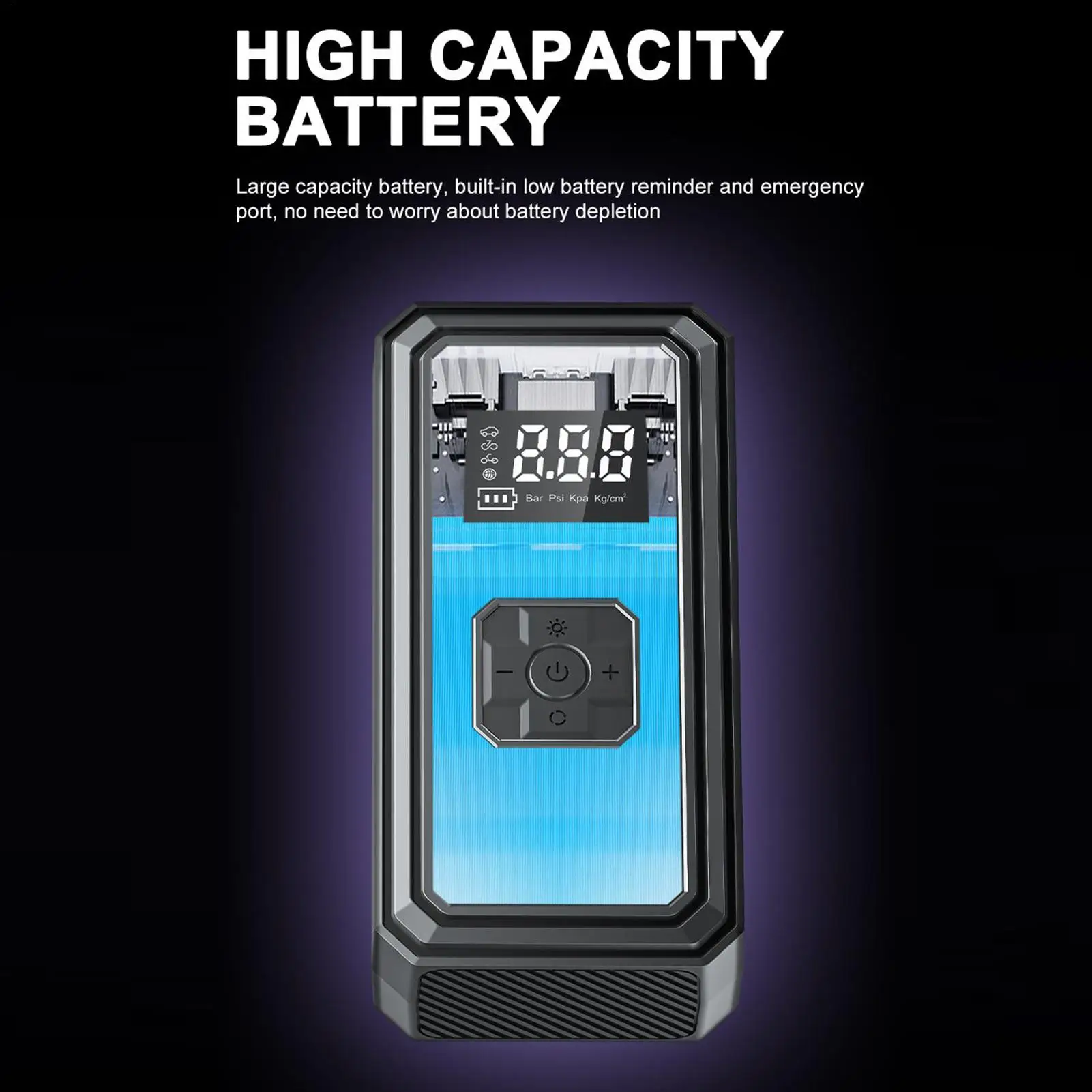 

Air Pump For Car Tires Cordless Auto-Stop With Lights Portable Tire Pump Air Compressor For Car For Motorcycle Bike Ball Auto