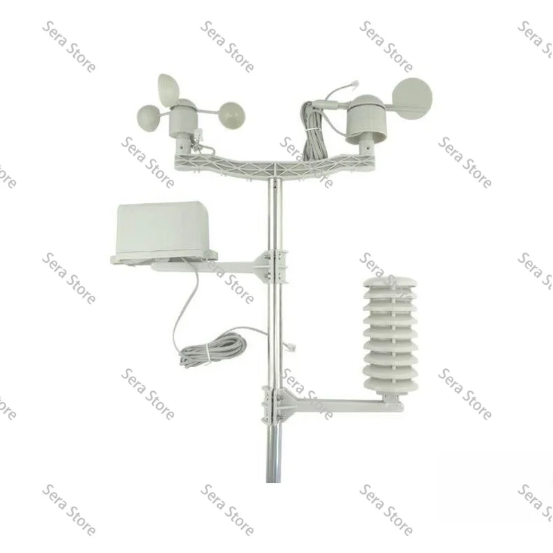 Professional wireless weather station  Anemometer, wind direction indicator, temperature and humidity rain gauge