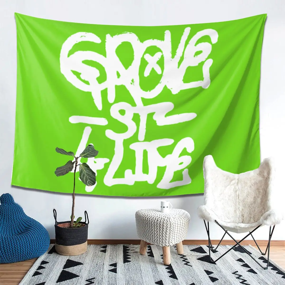 Harajuku Grove 4 Life GTA San Andreas نسيج معلق على الحائط ديكور منزلي جمالي المفروشات لغرفة النوم #2