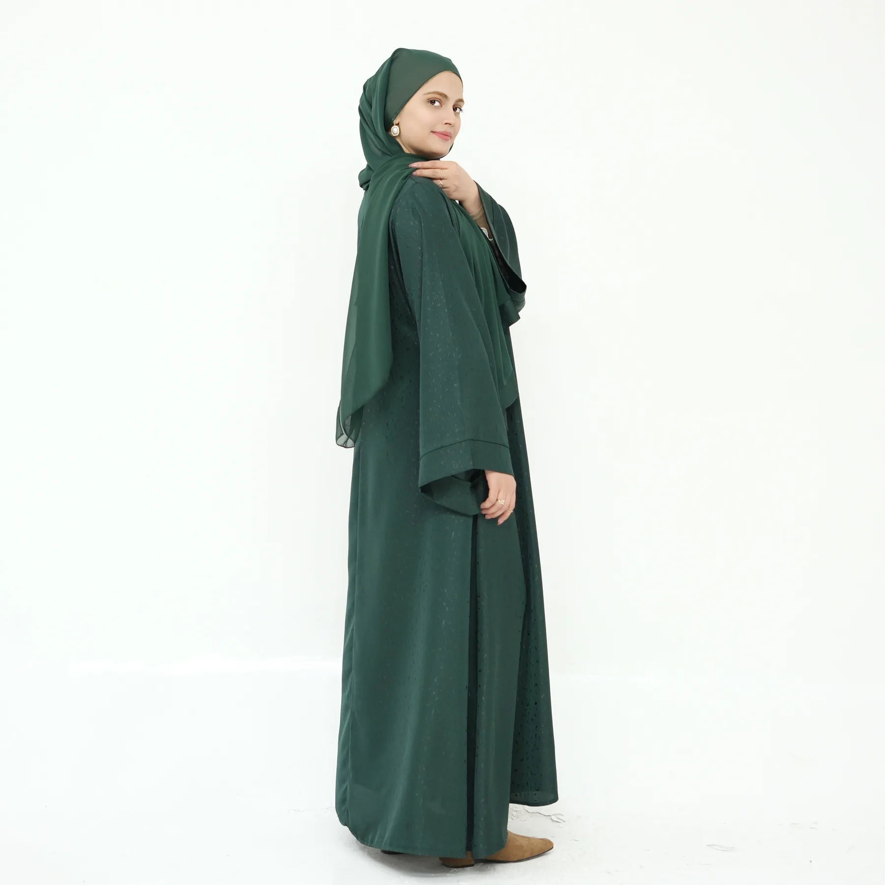 

Комплект: скромное мусульманское платье макси с хиджабом для женщин на Рамадан, Абайя, Турецкий Кафтан, Свободный Кафтан, Марокканский Женский Халат, Джелабия для вечеринок, Дубай