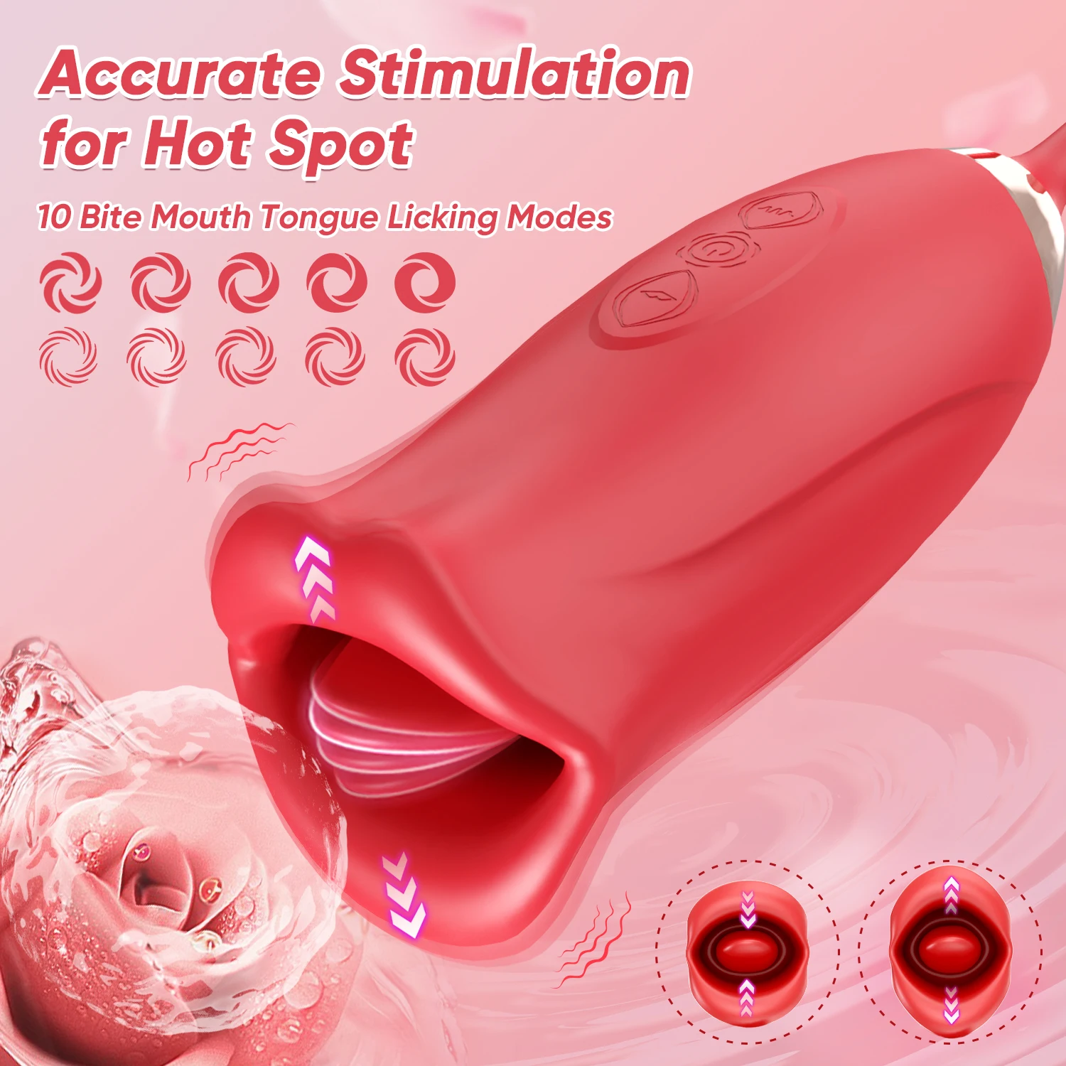 2024 Bitting Oral Vibrator  for Women Clitoris Stimulator with Wiggle Finger Vibrating Egg Female Masturbation Sex Toy for Women