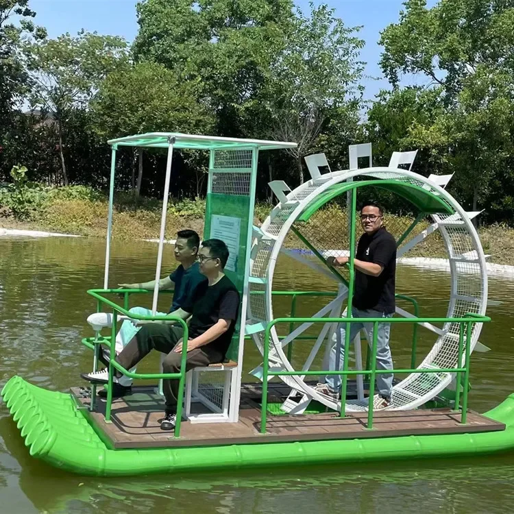 New Internet celebrity bamboo raft pedal boat unpowered water cruise equipment polyethylene anti-smashing durable
