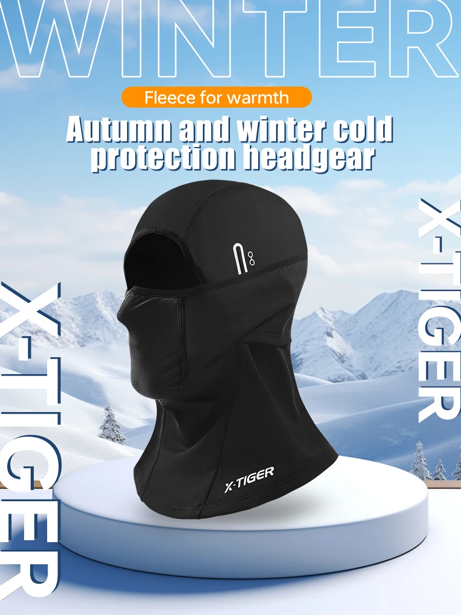 X-TIGER Balaclava Winter Thermo-Fahrradmaske Winddichte Kältebeständige Fahrradmaske Kletter-Ski-Motorradmaske Vollgesichtsmaske – Detail 1