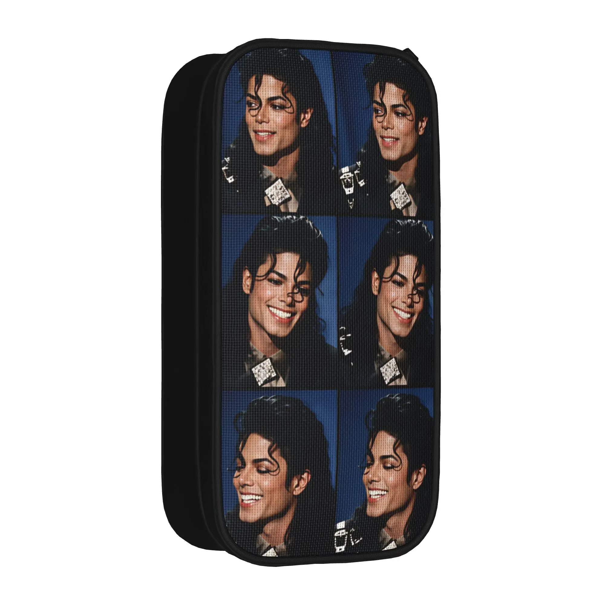 M-Michael Jacksons Pencil Case  Girls Boys Fashion Pencil Box Graphic School Pencil Cases Stationery Organizer Gift Idea