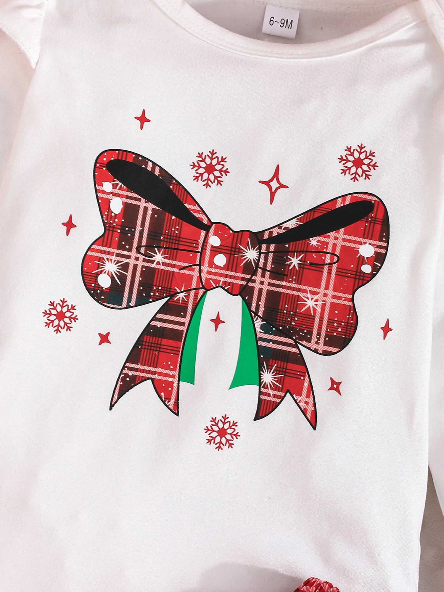 

Toddler Boy Christmas Outfit Bow Tie Long Sleeve Shirt Plaid Pants and Suspenders 3 Piece Set with Hat