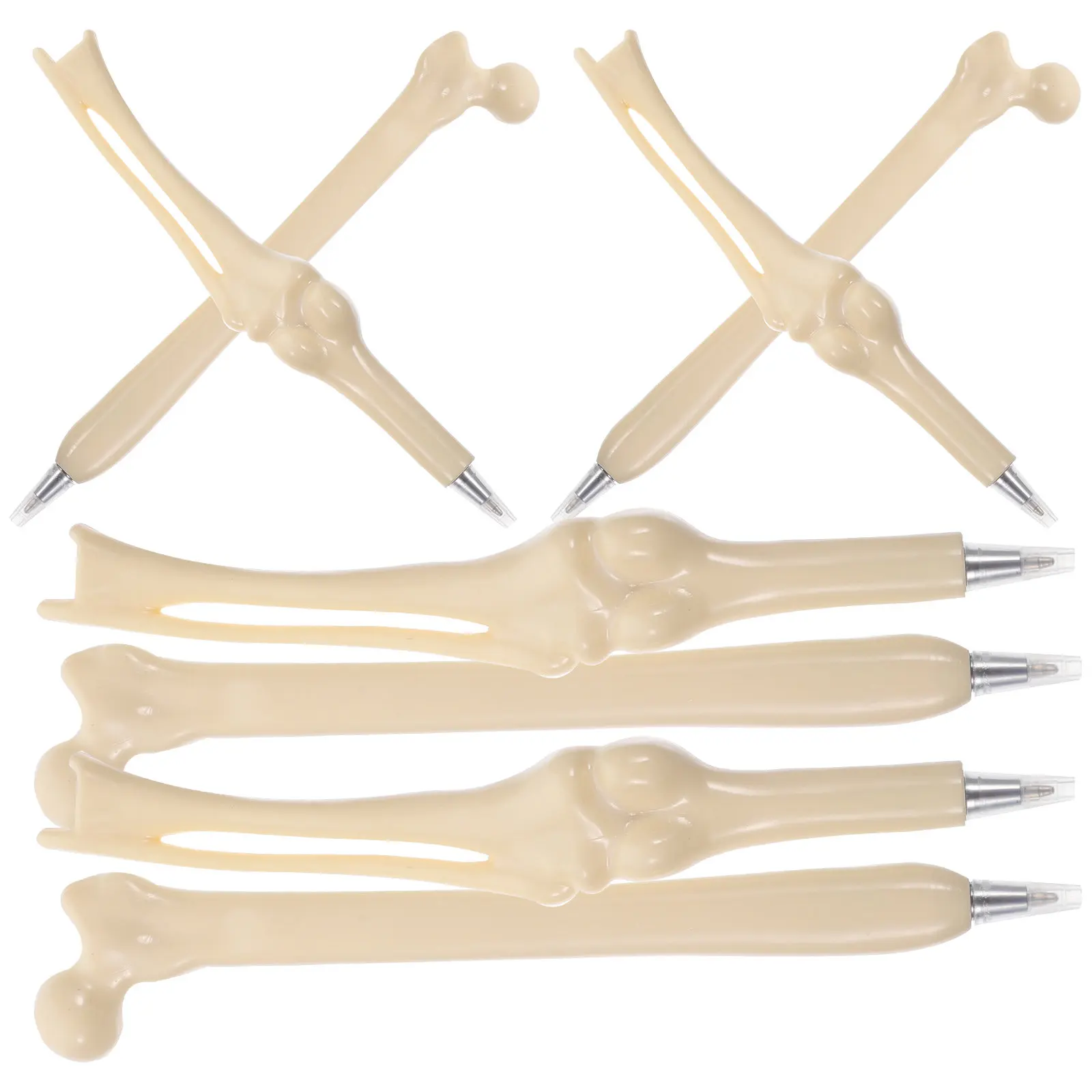 

8Pcs Bone Ballpoint Pens Creative Realistic Bone Shape Pens Smooth Writing Decorative Festival Party Gifts Students Office