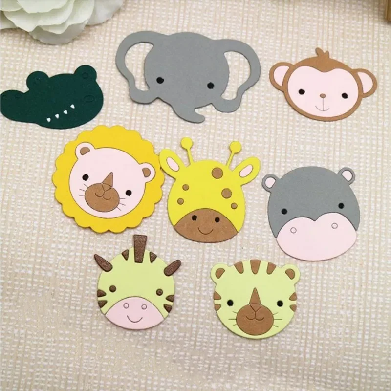 Lion Elephant Animal Head Metal Cut Dies Stencils for Scrapbooking Stamp/Photo Album Decorative Embossing DIY Paper Cards