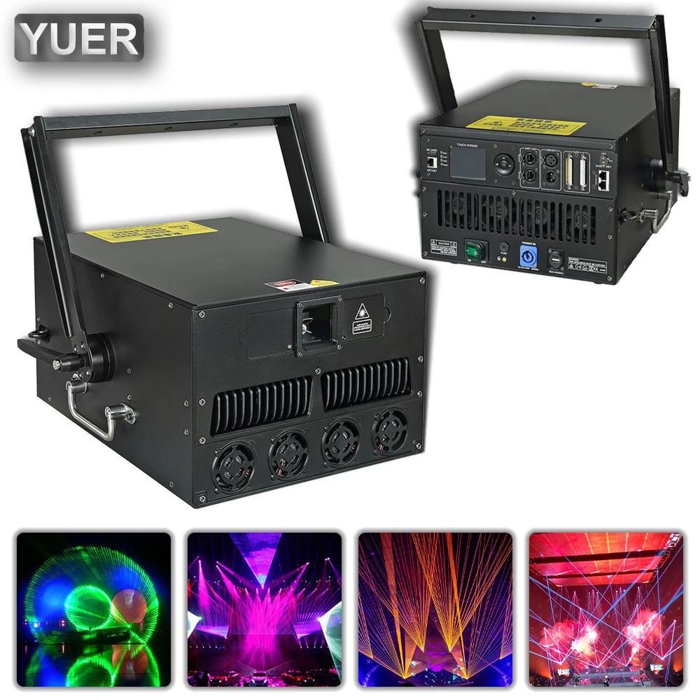 NEW 20W ILDA 3D Scan Stage Laser Light Wedding Party Profession Strong Beam DMX Lighting Club DJ Disco Animation Laser Projector