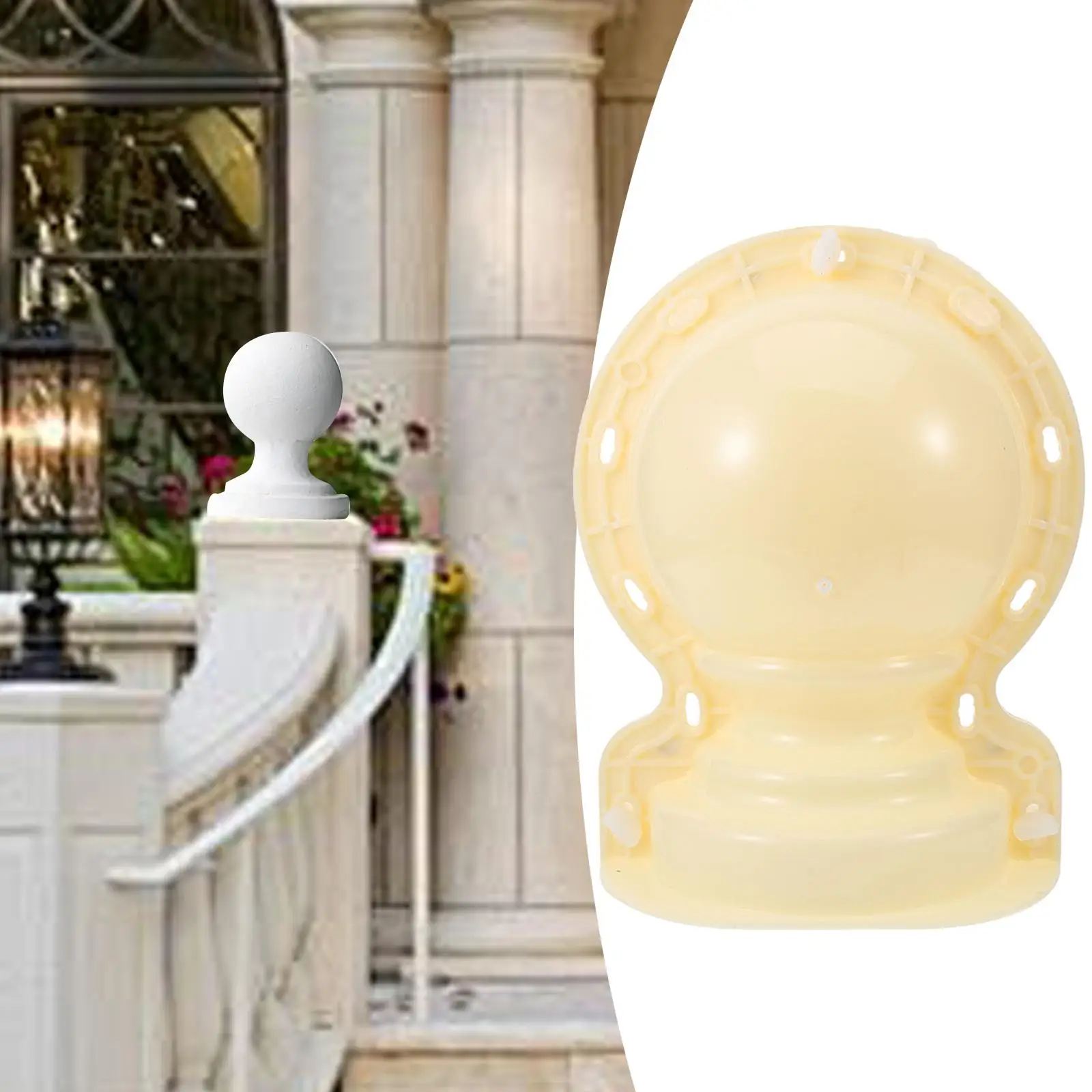 Roman Column Mould Fence Ornament DIY Mould Beautiful Cement Ball Mould Practical Decor Concrete Casting Mould Lawn Roman Column