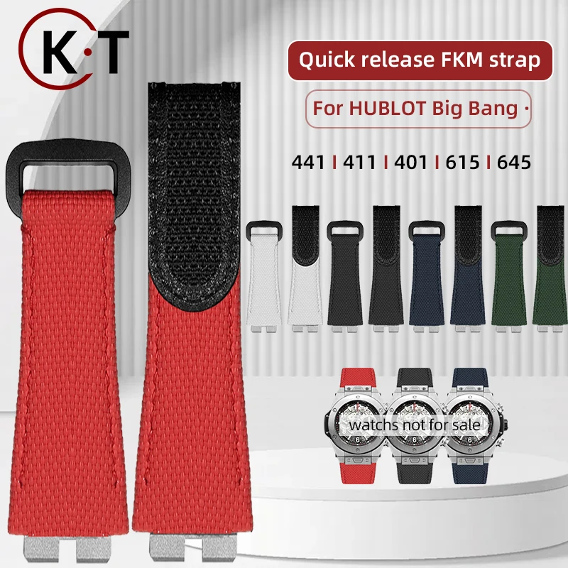 ‌Tailor-Made High-End FKM Quick Fit Watchband for Hublot Big Bang 411 441 614 645 Models Artisan Handmade & Color Customizatio