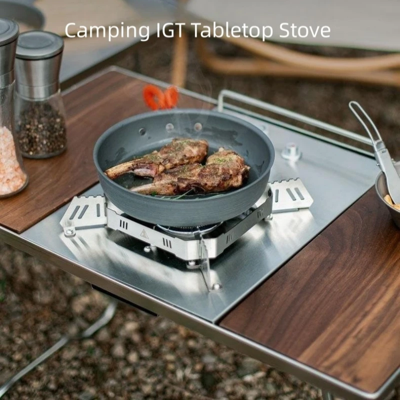 Imagem -04 - Móvel Fogão a Gás para Camping Igt Desktop Fogão Acessórios de Mesa ao ar Livre Portátil e Dobrável Churrasco e Piquenique Novo