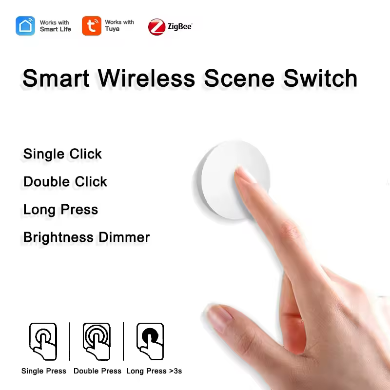 Tuya zigbee חכם כפתור סצנה מתג אלחוטי שלט רחוק אחד מפתח מתג הצמדה רב סצנה מתג google alexa