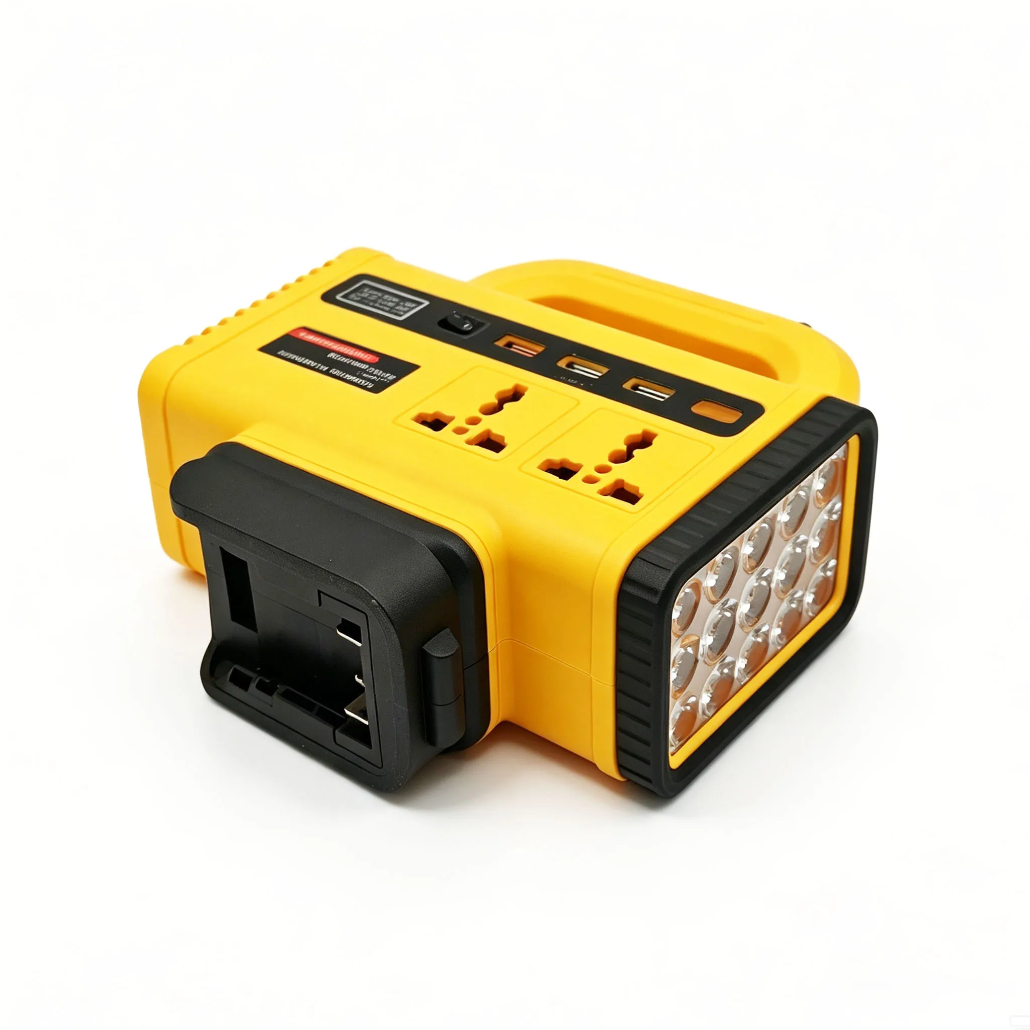 Lithium-Batterie-Wechselrichter, tragbare Stromversorgungsstation, Handgenerator, Notstromversorgung für Makita, DeWALT und Milwaukee. – Detail 13