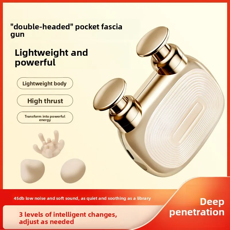 Mini Multi Modes Fascial Massage Gun Portable Deep Muscle Relax Massager With Multiple Massage Heads For Body Neck Pain Relief